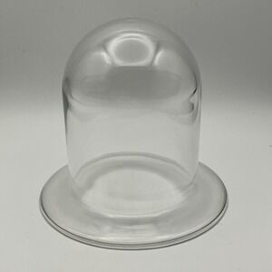 Vintage Clear Glass Bell Shaped Candle Votive Insert / 4" Tall Replacement Globe